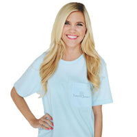 As Southern As Possible Tee in Blue by Lauren James - Country Club Prep