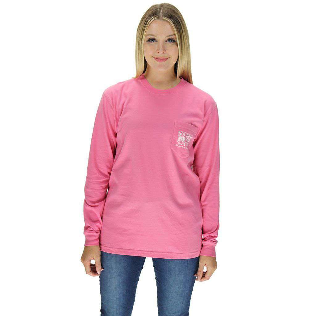Baby Whale Long Sleeve Tee Shirt in Crunchberry by Southern Fried Cotton - Country Club Prep