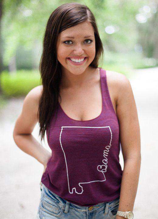 Bama Tank Top in Cranberry by Judith March - Country Club Prep