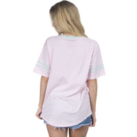 Baseball Logo Jersey in Pink by Lauren James - Country Club Prep