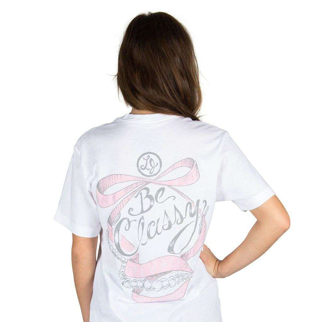Be Classy Pocket Tee in White by Lauren James - Country Club Prep