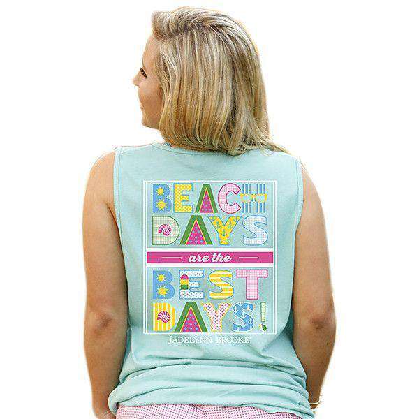 Beach Days Are The Best Days Tank in Island Paradise Green by Jadelynn Brooke - Country Club Prep