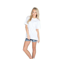 Beach Life Pocket Tee in White by Lauren James - Country Club Prep