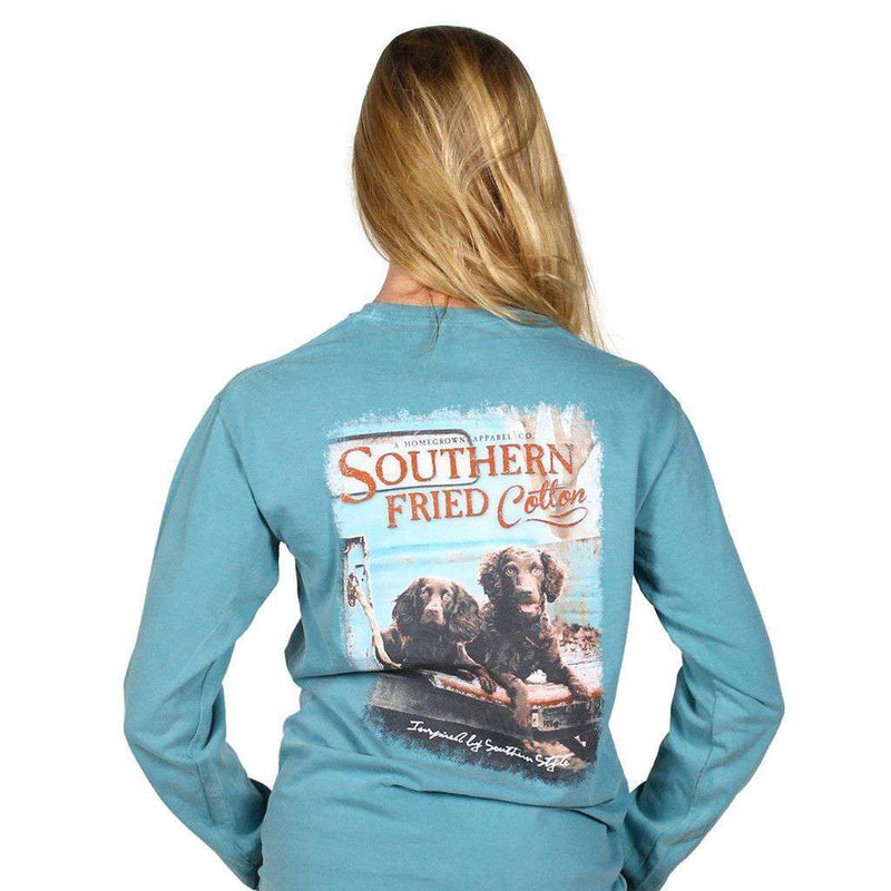 Bella & Bo Long Sleeve Tee Shirt in Seafoam by Southern Fried Cotton - Country Club Prep