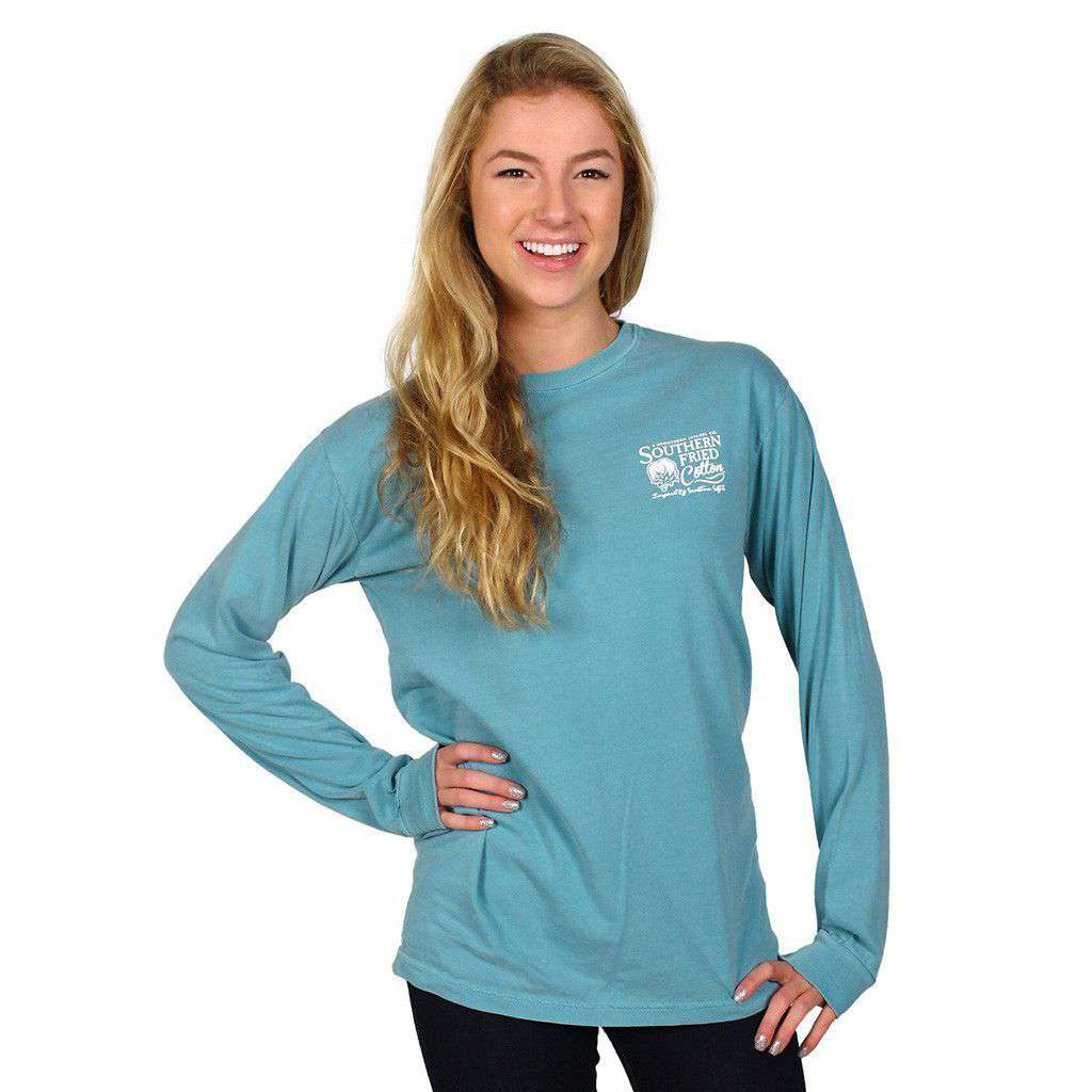 Bella & Bo Long Sleeve Tee Shirt in Seafoam by Southern Fried Cotton - Country Club Prep