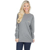 Best Seat in the House Long Sleeve Tee in Dark Heather Grey by Lauren James - Country Club Prep