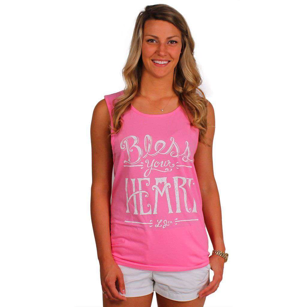 Bless Your Heart Tank Top in Pink by Lauren James - Country Club Prep