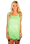 Bless Your Heart Tank Top in Stem Green by Lauren James - Country Club Prep