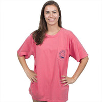 Bluff Horizon Tee Shirt in Watermelon by Waters Bluff - Country Club Prep