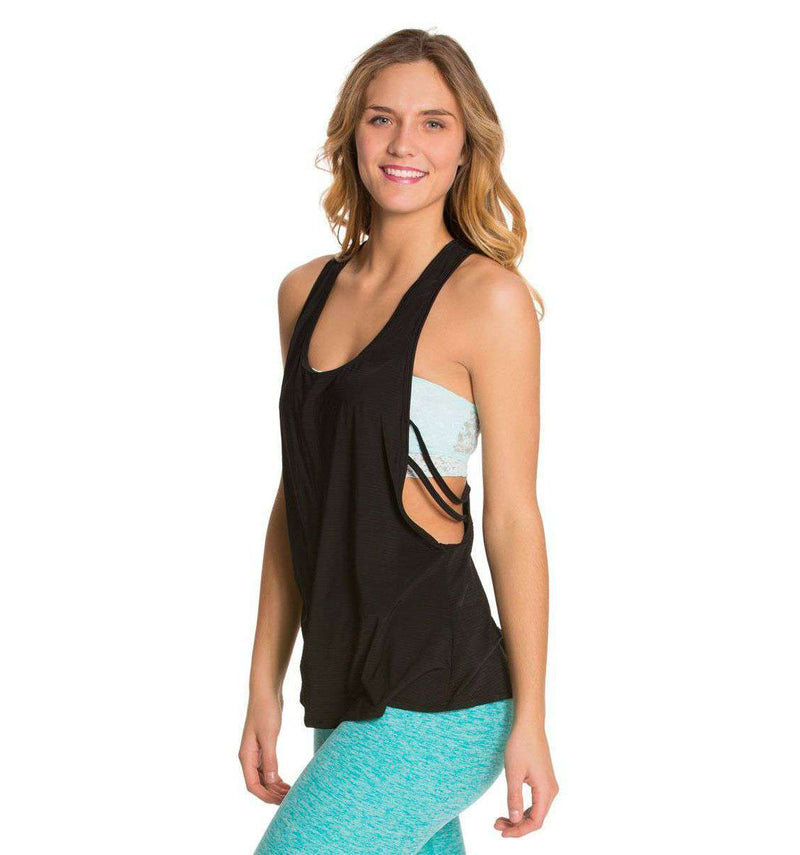 Blurred Lines Tank in Black by Beyond Yoga - Country Club Prep