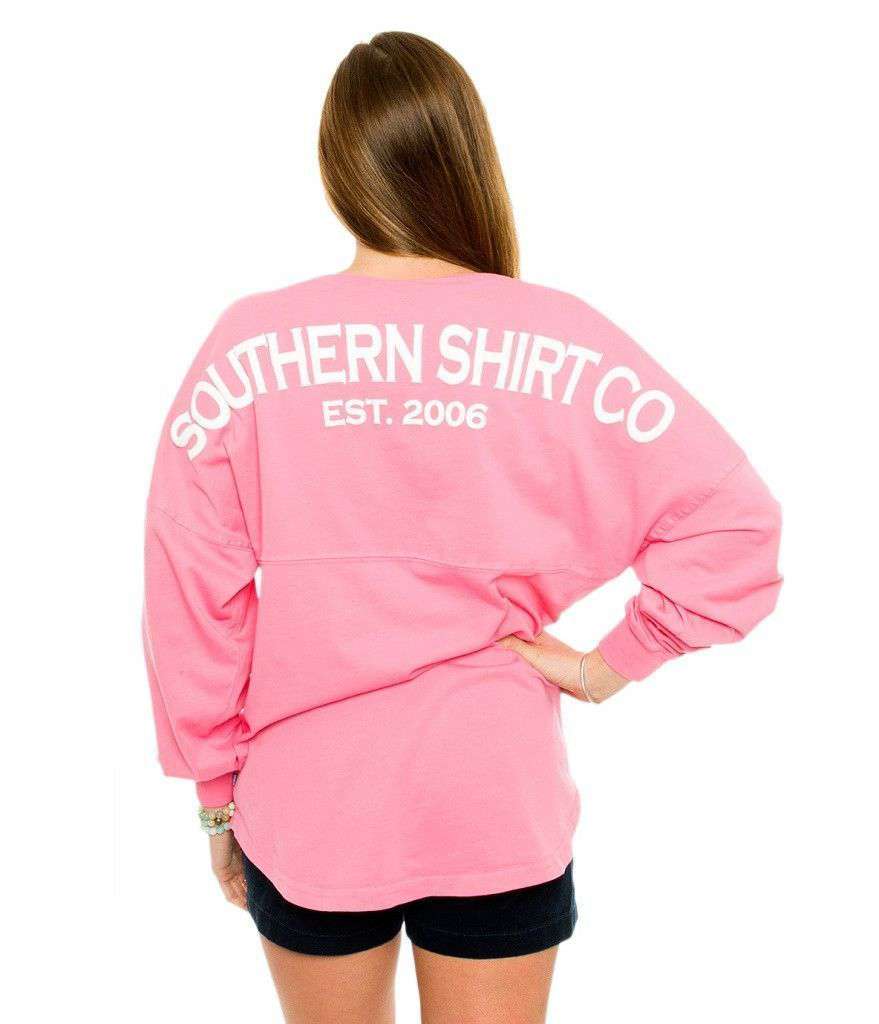 Boardwalk V-Neck Jersey in Lilly Pink by The Southern Shirt Co. - Country Club Prep