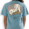 Boat Shoe Puppies Pocket Tee in Ice Blue by Lily Grace - Country Club Prep