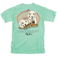 Boat Shoe Puppies Tee in Island Reef by Lily Grace - Country Club Prep