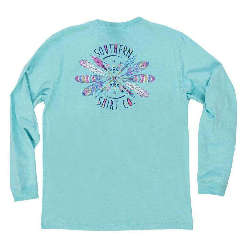 Boho Arrows Long Sleeve Tee Shirt in Chalky Mint by The Southern Shirt Co. - Country Club Prep