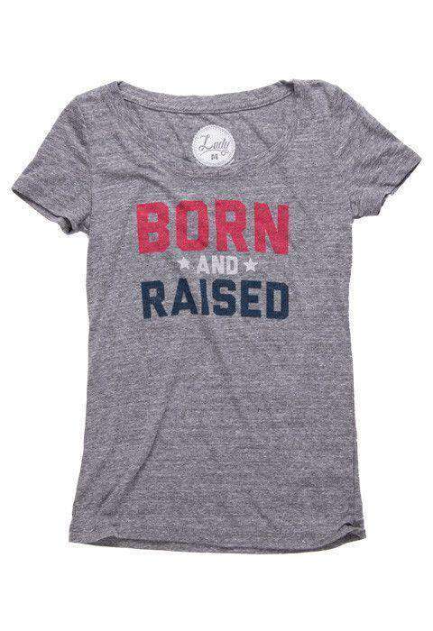 Born and Raised Scoop Shirt in Grey by Rowdy Gentleman - Country Club Prep