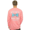 Bourbon & Bow Ties Long Sleeve Tee in Pink Salmon by The Southern Shirt Co. - Country Club Prep