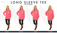 Bourbon & Bow Ties Long Sleeve Tee in Pink Salmon by The Southern Shirt Co. - Country Club Prep