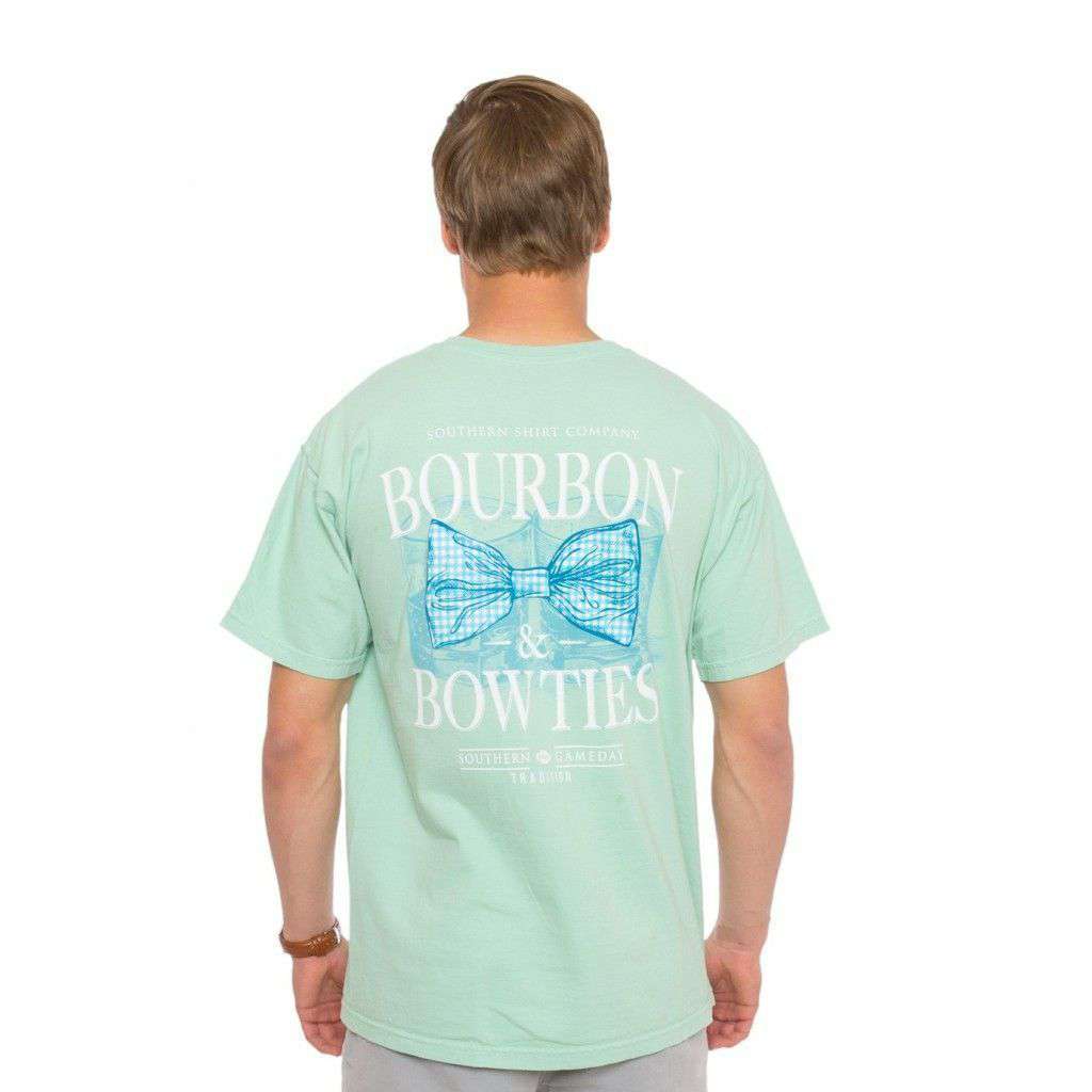 Bourbon & Bow Ties Tee in Herbal  Mist by The Southern Shirt Co. - Country Club Prep