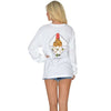 Bourbon & Magnolias Long Sleeve Tee in White by Lauren James - Country Club Prep