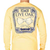 Bow Tie Emblem Long Sleeve Tee in Yellow by Live Oak - Country Club Prep