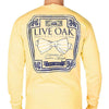 Bow Tie Emblem Long Sleeve Tee in Yellow by Live Oak - Country Club Prep