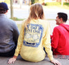 Bow Tie Emblem Long Sleeve Tee in Yellow by Live Oak - Country Club Prep