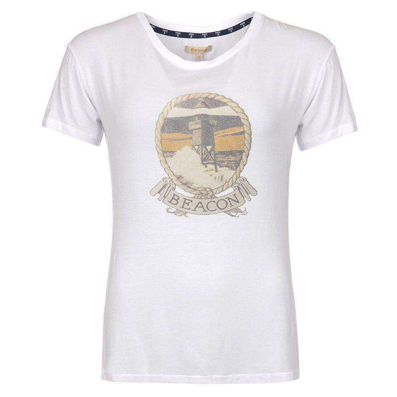 Bowline T-Shirt in White by Barbour - Country Club Prep
