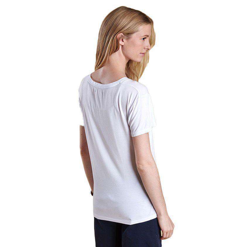 Bowline T-Shirt in White by Barbour - Country Club Prep