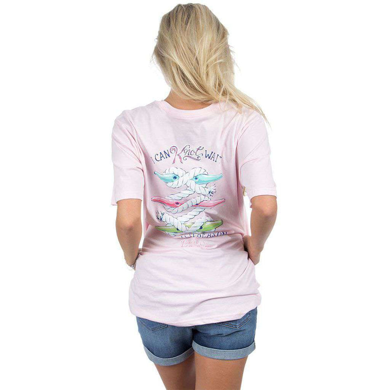 Can Knot Wait Tee in Pink by Lauren James - Country Club Prep