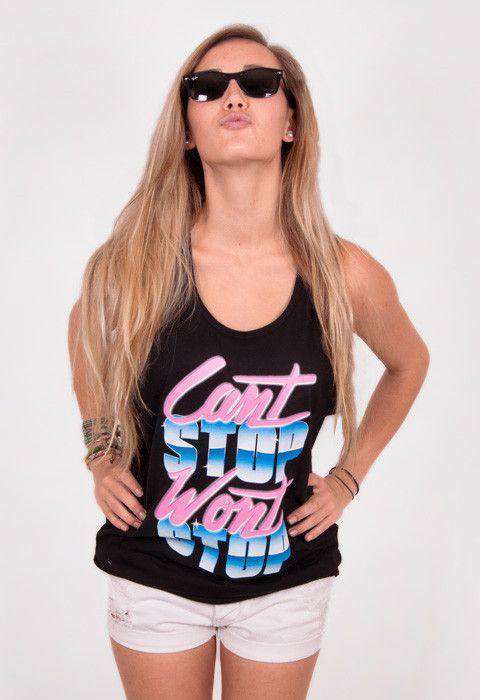 Can't Stop Won't Stop Tank Top in Black by Rowdy Gentleman - Country Club Prep
