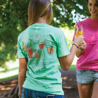 Cheers to the Night Tee in Island Reef by Lily Grace - Country Club Prep