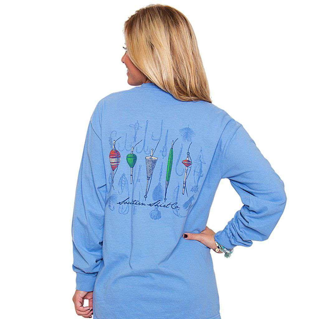 Classic Tackle Long Sleeve Tee in Hampton Blue by The Southern Shirt Co. - Country Club Prep