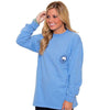 Classic Tackle Long Sleeve Tee in Hampton Blue by The Southern Shirt Co. - Country Club Prep