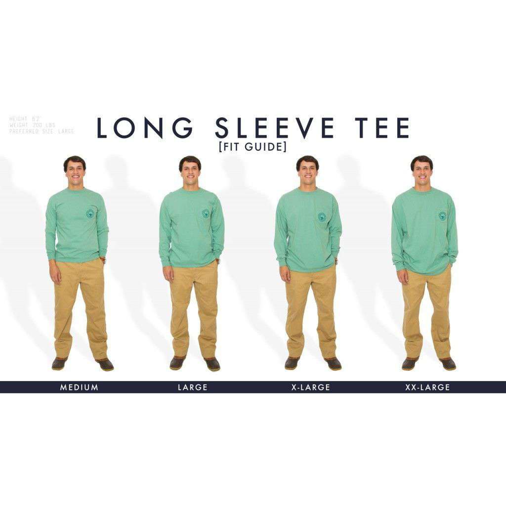 Classic Tackle Long Sleeve Tee in Hampton Blue by The Southern Shirt Co. - Country Club Prep