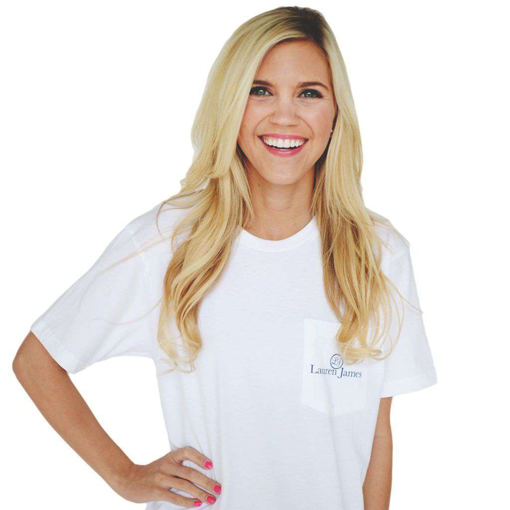 Come Sail Away Tee in White by Lauren James - Country Club Prep