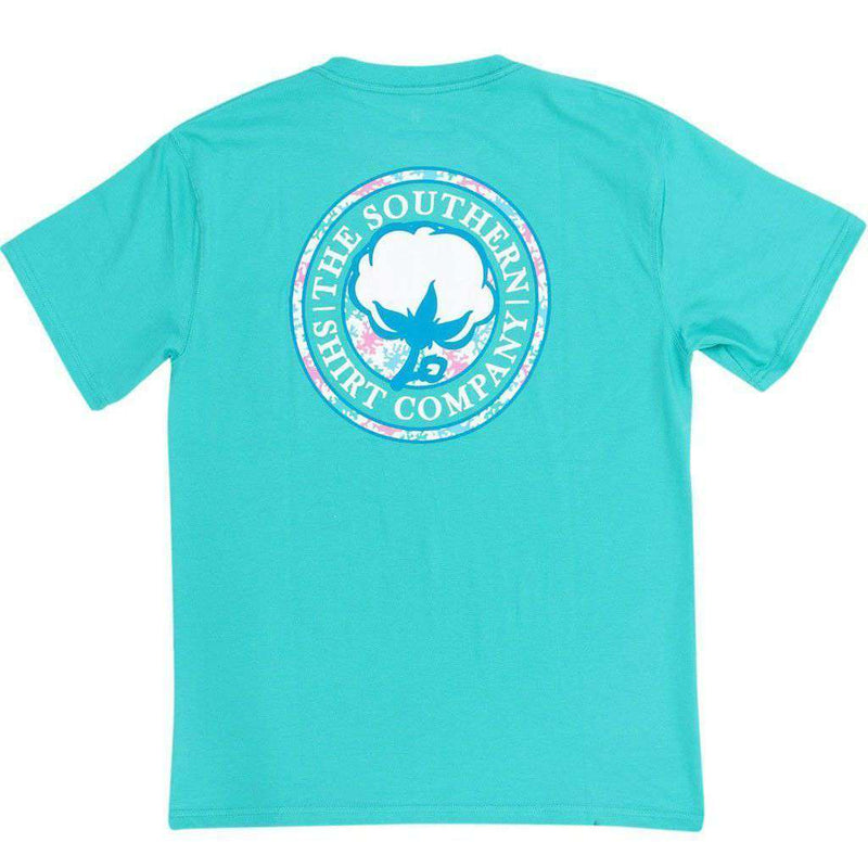 Coral Logo Tee Shirt in Turquoise by The Southern Shirt Co. - Country Club Prep