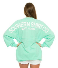 Crewneck Jersey Pullover in New Mint by The Southern Shirt Co. - Country Club Prep