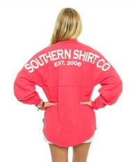 Crewneck Jersey Pullover in Tropical Red by The Southern Shirt Co. - Country Club Prep