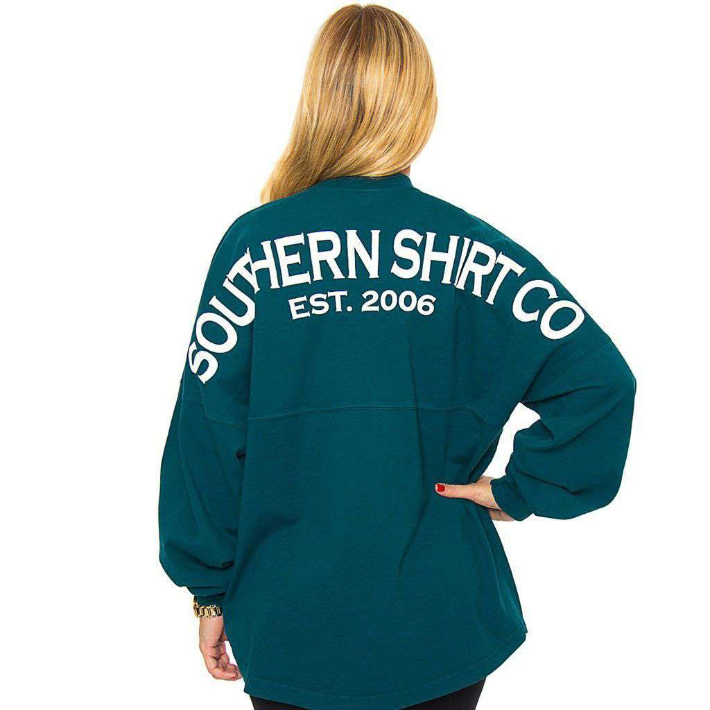 Crewneck Jersey Pullover in Tuscan Teal by The Southern Shirt Co. - Country Club Prep