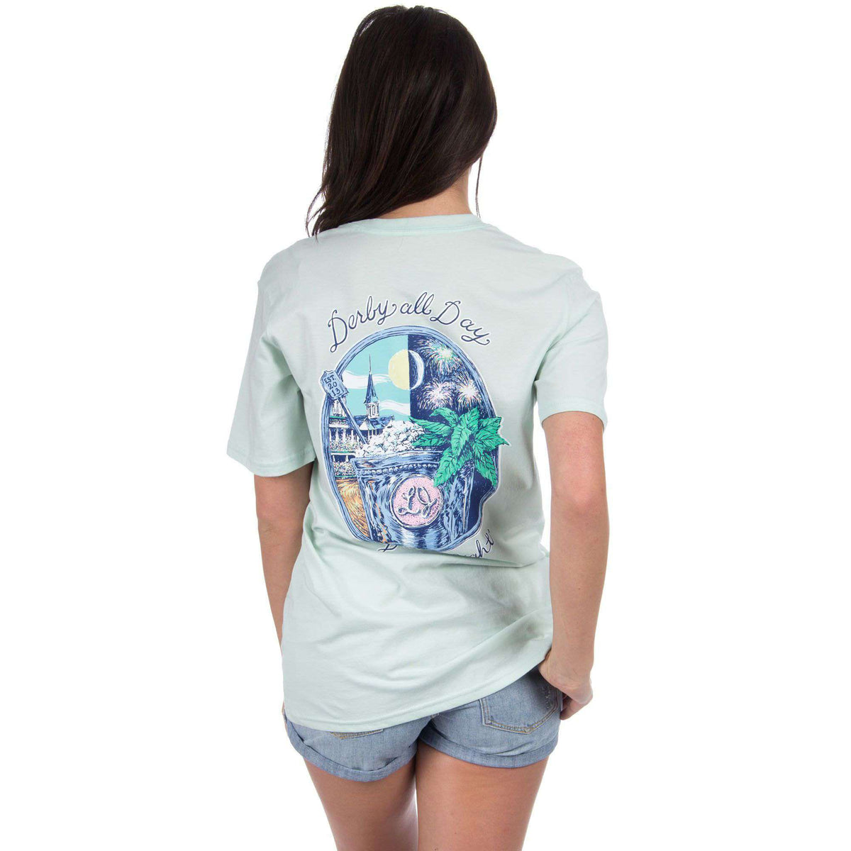 Derby All Day Tee in Mint by Lauren James - Country Club Prep