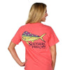 Dorado Short Sleeve Tee Shirt in Watermelon by Southern Fried Cotton - Country Club Prep