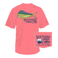 Dorado Short Sleeve Tee Shirt in Watermelon by Southern Fried Cotton - Country Club Prep