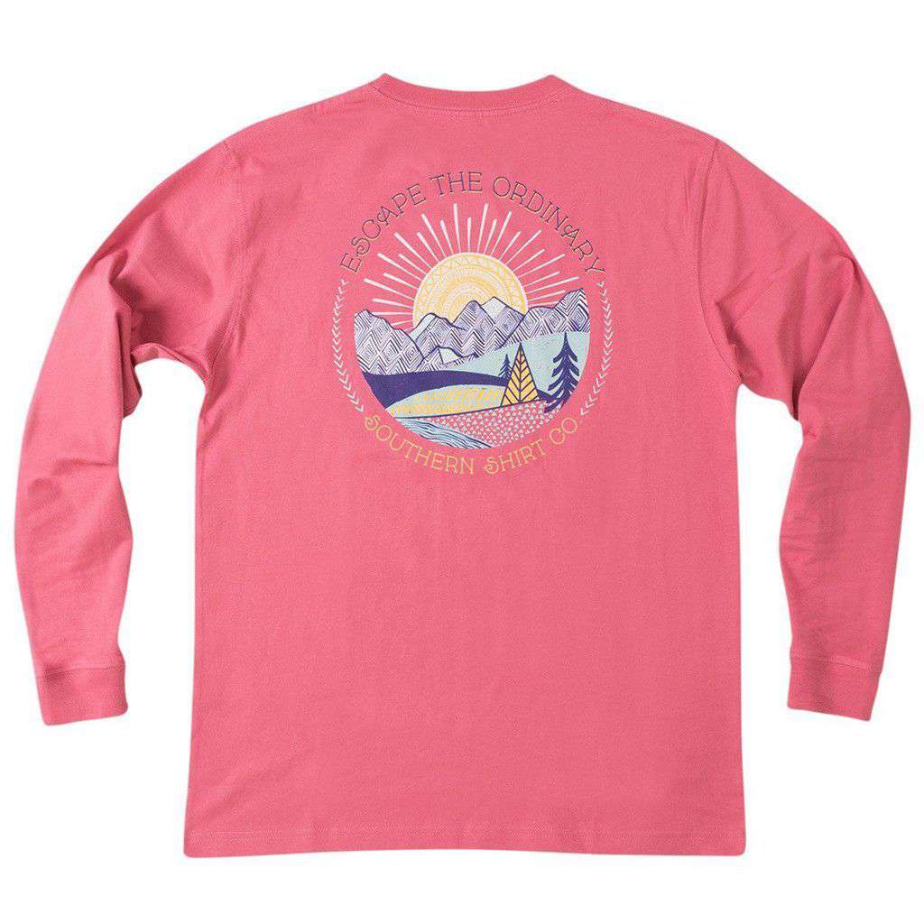 Escape the Ordinary Long Sleeve Tee in Rapture Rose by The Southern Shirt Co. - Country Club Prep