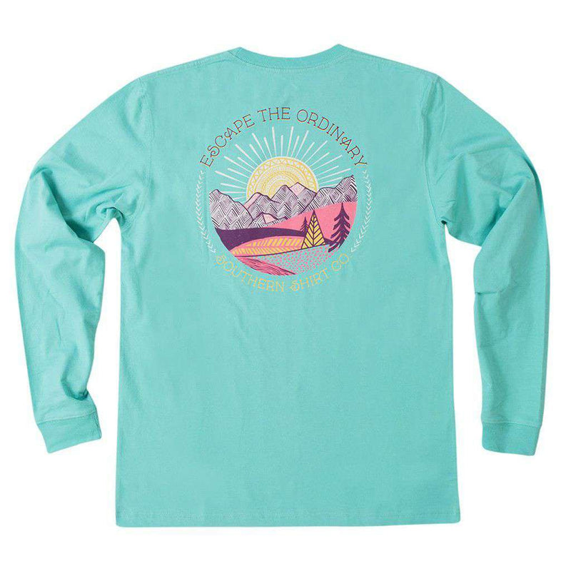 Escape the Ordinary Long Sleeve Tee in Turquoise by The Southern Shirt Co. - Country Club Prep