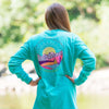 Escape the Ordinary Long Sleeve Tee in Turquoise by The Southern Shirt Co. - Country Club Prep