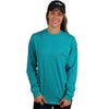 Exclusive Preppin' Ain't Easy Long Sleeve Tee in Tropical Green by Lauren James & CCP - Country Club Prep