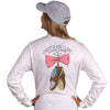 Exclusive Preppin' Ain't Easy Long Sleeve Tee in White by Lauren James & CCP - Country Club Prep