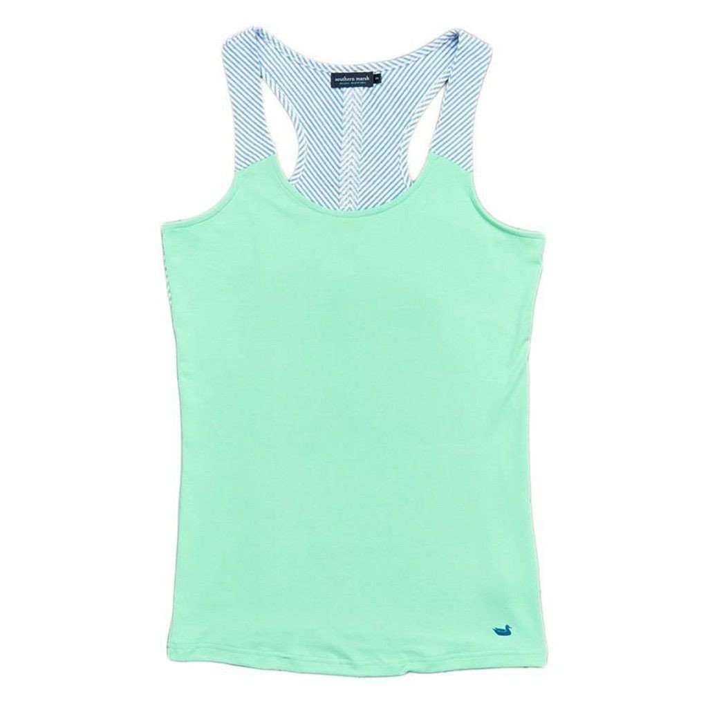 FieldTec Racerback Yoga Tank in Mint Green by Southern Marsh - Country Club Prep