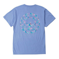 Floral Logo Tee Shirt in Cornflower Blue by The Southern Shirt Co. - Country Club Prep