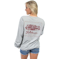 Florida State Long Sleeve Stadium Tee in Heather Grey by Lauren James - Country Club Prep